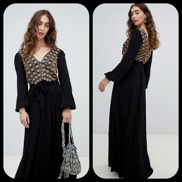 Free People Hearts desire maxi Midi dress - Picture 4 of 8